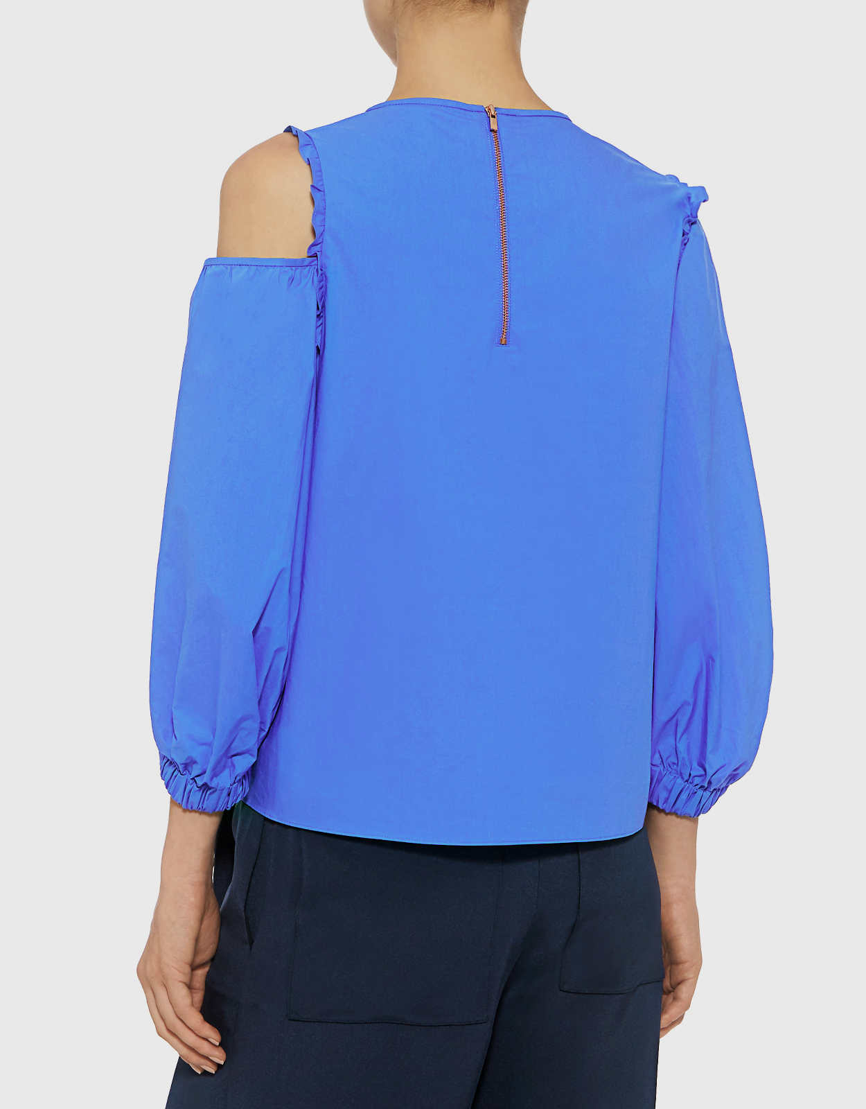 Tibi Sculpted Poplin Open Shoulder Top (Tops) IFCHIC.COM