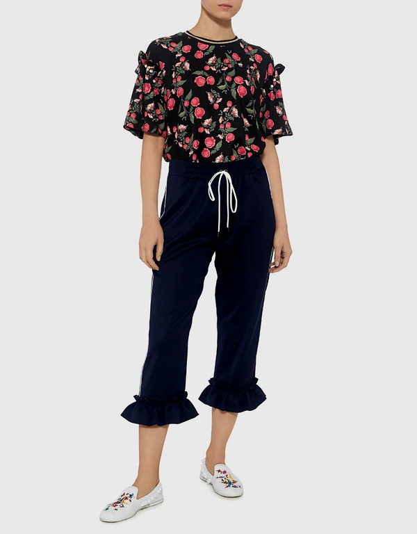 Mother of Pearl Finley Ruffle Cuff Tailored Track Pants