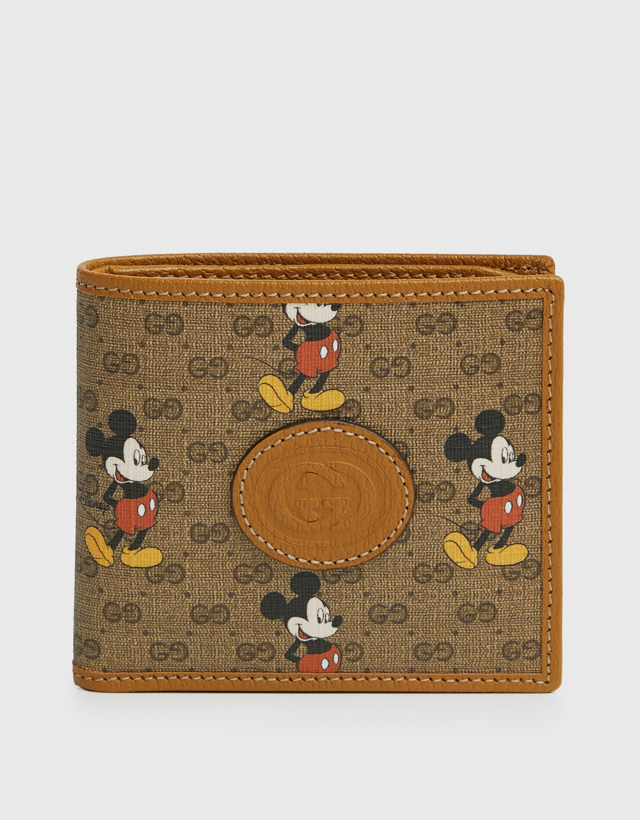 Gucci古馳Gucci x Disney GG Supreme 米老鼠雙折短夾(錢包與小皮 