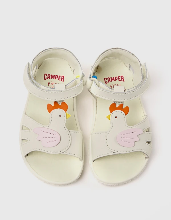Camper Kids Miko 幼兒小牛皮涼鞋 9月-3歲