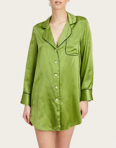 Stacy Night Shirt-Green Envy
