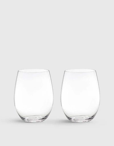 Riedel O Wine Tumbler Stemless Cabernet or Merlot Wine Glass, Set of 2,  Clear 