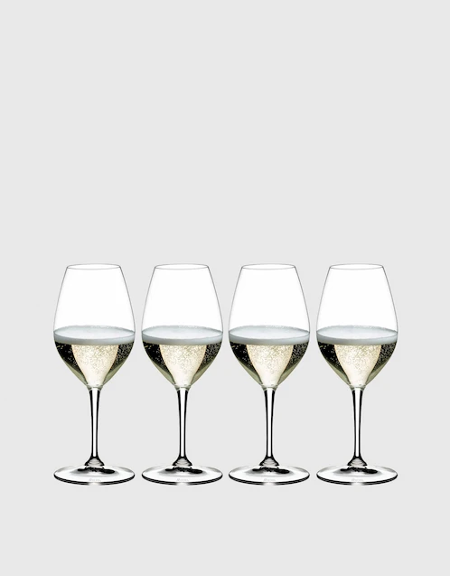 Vinum Champagne Crystal Glasses Set of Four