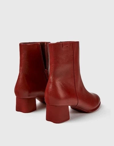 Katie Calfskin Mid-heeled Ankle Boots