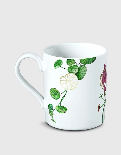 Avarua Leaf-print Porcelain Mug  300ml