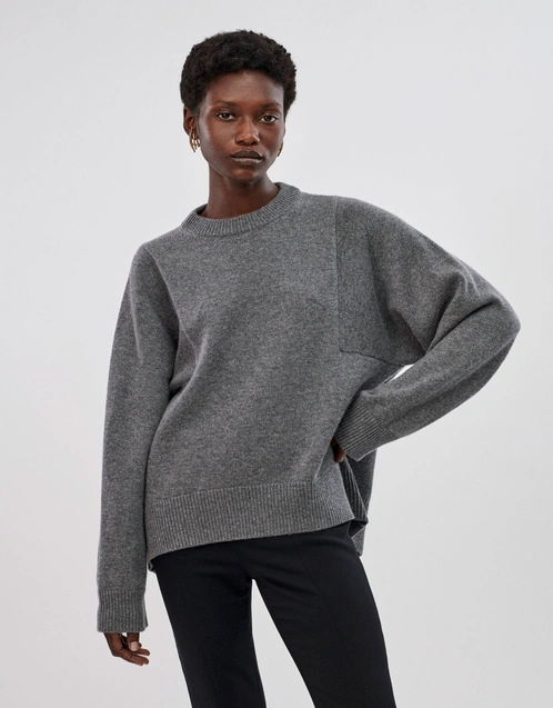 Crew Neck Sweater in Wool Cashmere