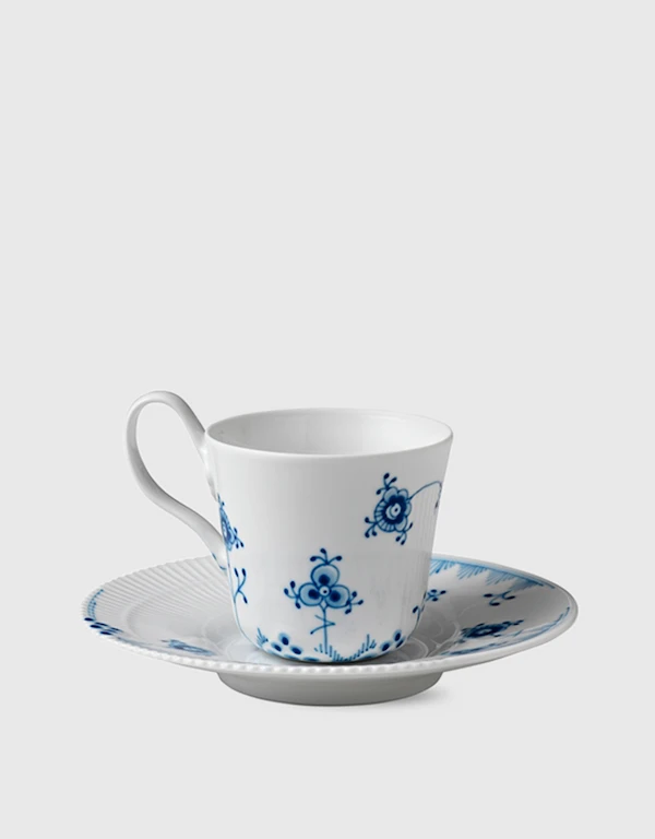 Royal Copenhagen Blue Elements High Handle Cup and Saucer Set 250ml