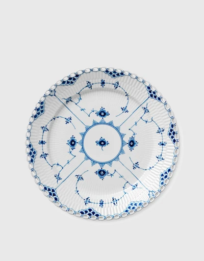 Blue Fluted Full Lace 27cm Dinner Plate 