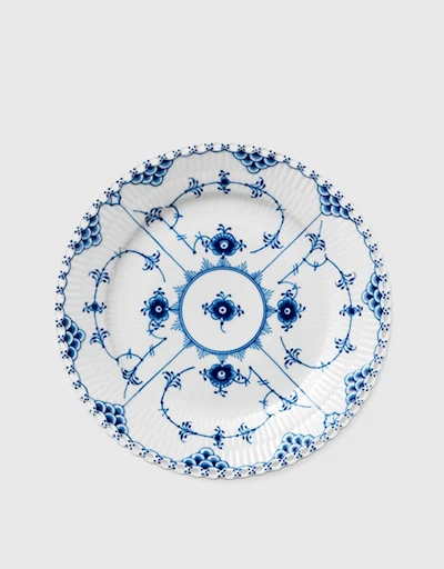 Blue Fluted Full Lace 19cm Plate 