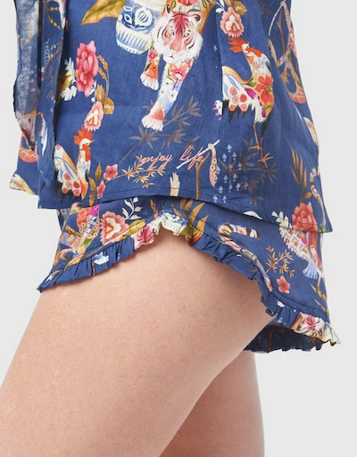 Rosie Cami Pajama Set-Secret Garden Blue