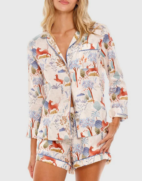 The Lazy Poet Vera Long Sleeve Pajama Set-Equus