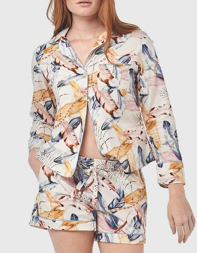 Vera Long Sleeve Pajama Set-Plume