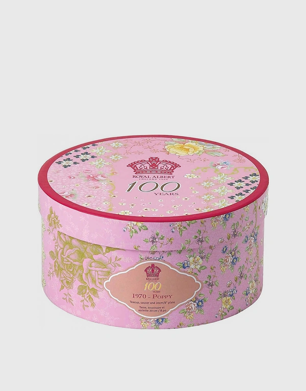 Royal Albert 100 Years Poppy 3-piece Tea Set