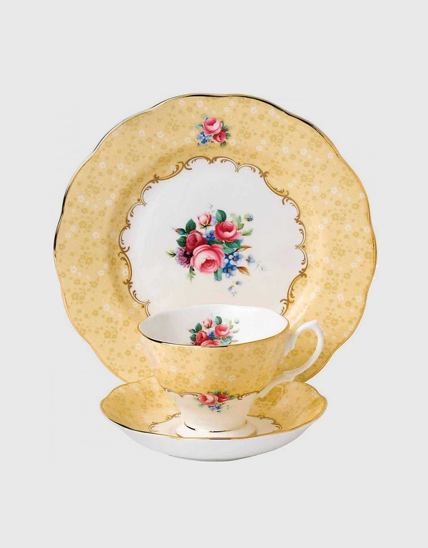 Royal Albert 100周年花束茶杯三件組