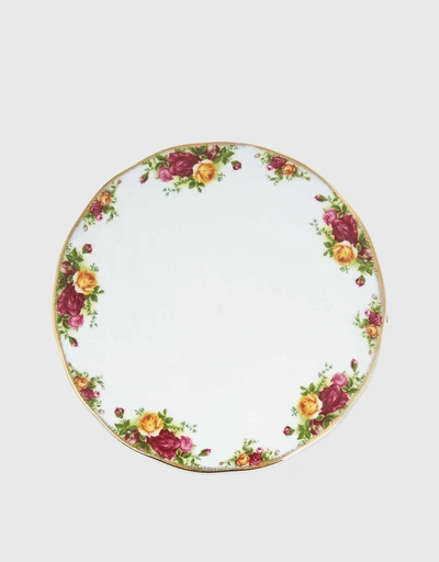 Old Country Roses Bone China Cake Plater And Server 
