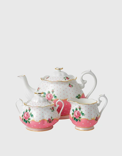 Cheeky Pink Three-piece Tea Set