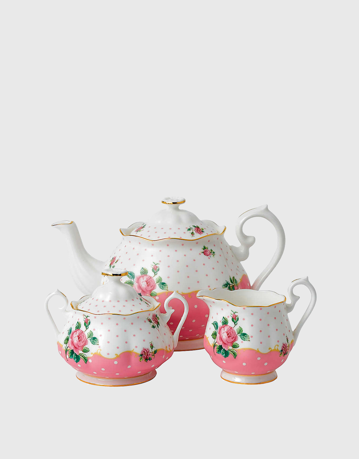 Royal Albert Cheeky Pink Three-piece Tea Set (Home,Tabletop 