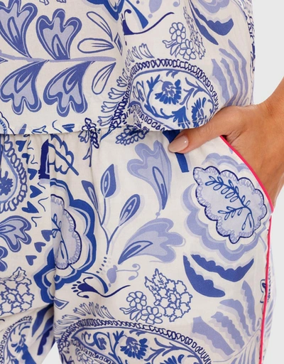 Amelie Pajama Set-Persian Blue