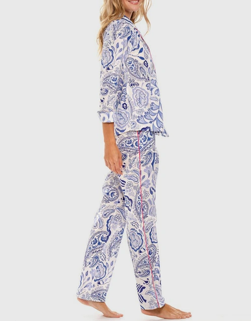 Emma Pajama Set-Persian Blue