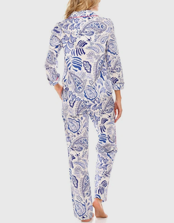 The Lazy Poet Emma Pajama Set-Persian Blue