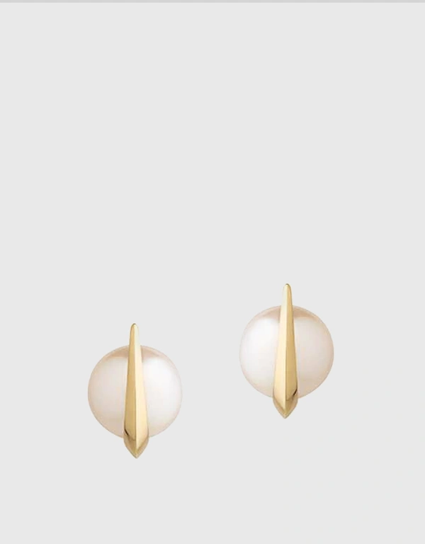Ruifier Jewelry  Cosmo Saturn 18ct Yellow Gold Stud Earrings 