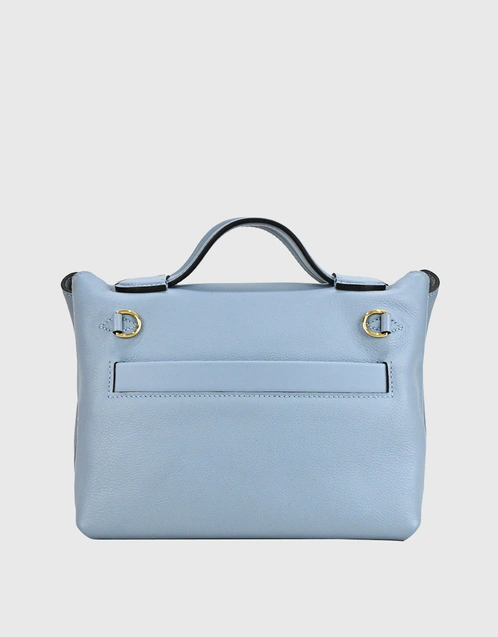 Hermès 24/24 21 Evercolor Swift Leather Handbag-Bleu Lin Gold Hardware