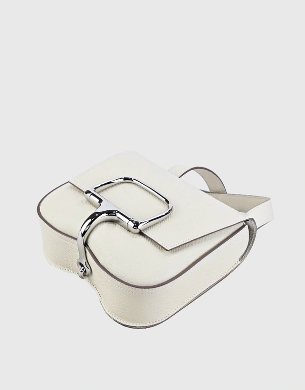 Hermès Mini Della Cavalleria Epsom Leather Crossbody Bag-Nata Silver Hardware