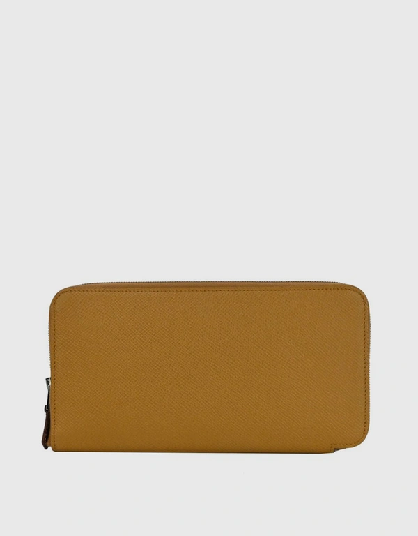 Hermès Silk'In Classic Epsom Leather Long Wallet-Gold/Fauve/Jaune