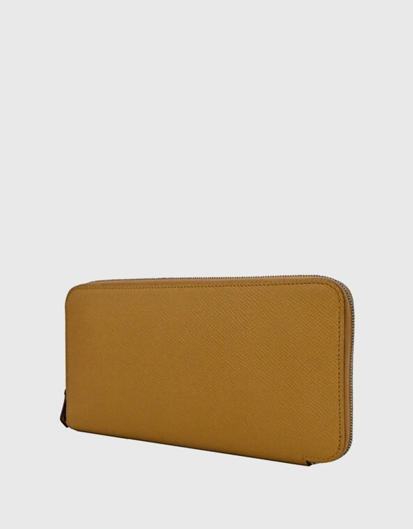 Hermès Silk'In Classic Epsom Leather Long Wallet-Gold/Fauve/Jaune