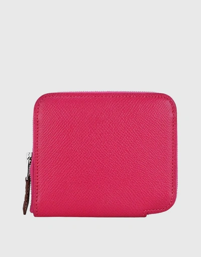 Hermès Silk'In Compact Epsom Leather Wallet-Rose Purple