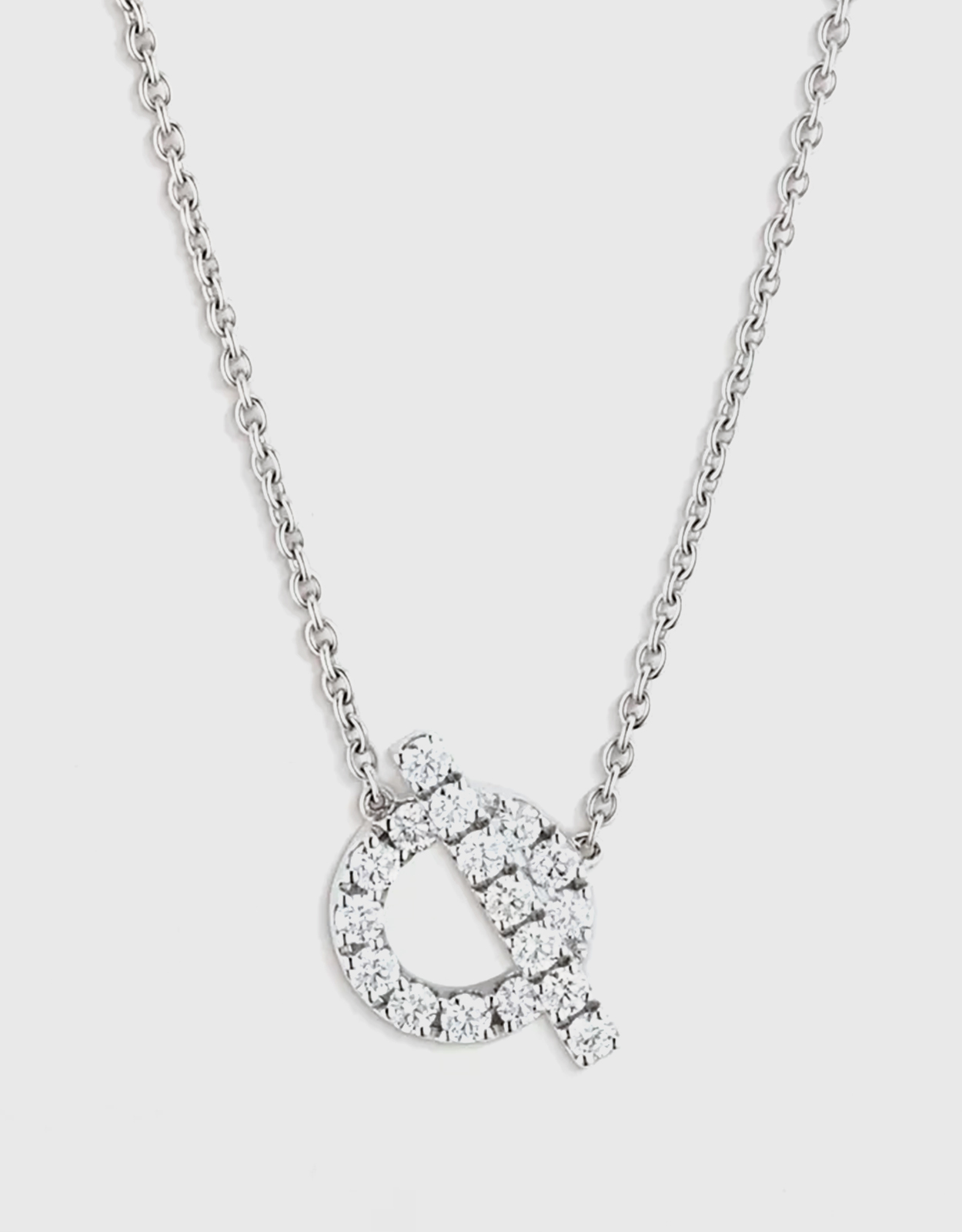 Hermes 18k White Gold and Diamond Finesse Pendant - Yoogi's Closet