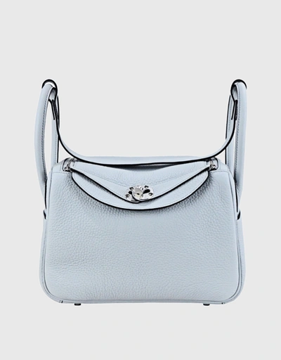 Hermès Lindy 26 Taurillon Clemence Leather Handbag-Bleu Pale Silver Hardware