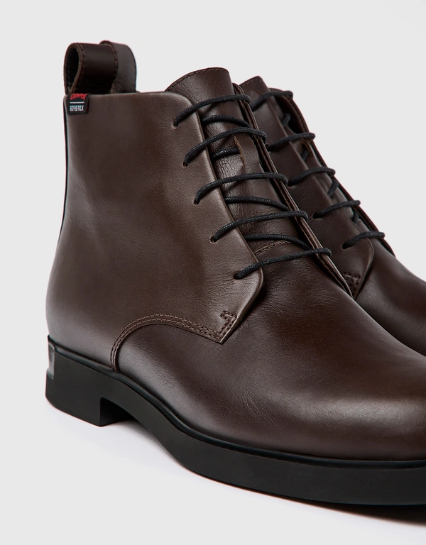 Camper Iman Calfskin Lace-up Ankle Boots