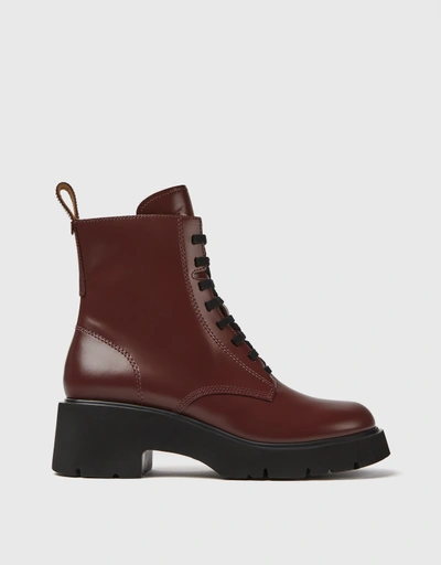 Milah Calfskin Lace-up Ankle Boots
