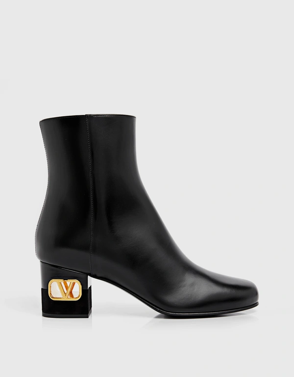Valentino Valentino Garavani Heritage Calfskin Ankle Boot 60mm