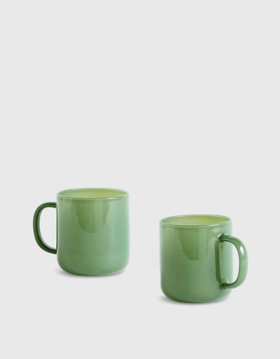 Borosilicate Mug Set Of Two-Jade Green
