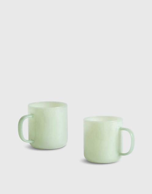 Hay - Borosilicate Mug, 0.3 L, Jade Green Light (Set of 2)
