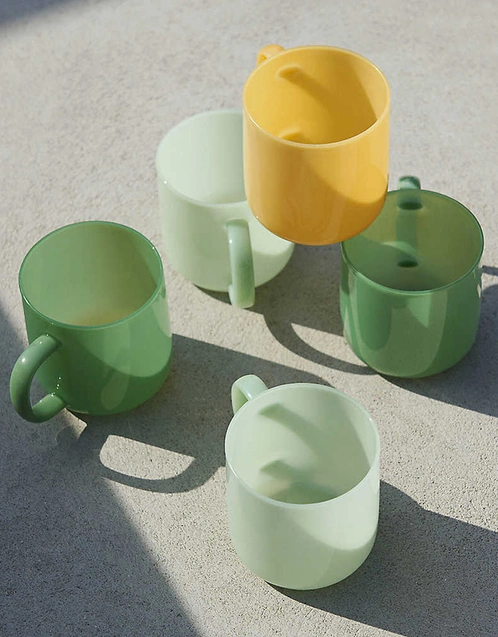 Borosilicate Mug Set Of Two-Jade Yellow