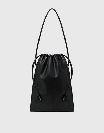 Frida Nappa Leather Shoulder Bag-Black