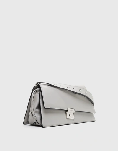 Simone Nappa Leather Crossbody Bag-Concrete