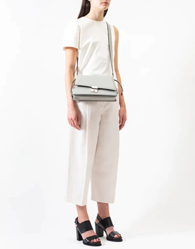 Simone Nappa Leather Crossbody Bag-Concrete