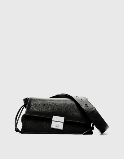 Simone Mini Pebble Leather Crossbody Bag-Black
