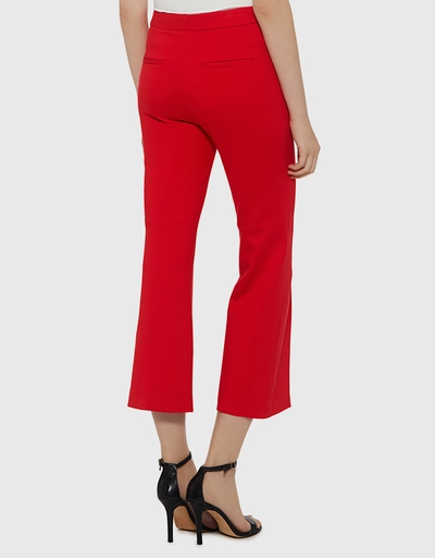 Ponte Cropped Boot Cut Pants