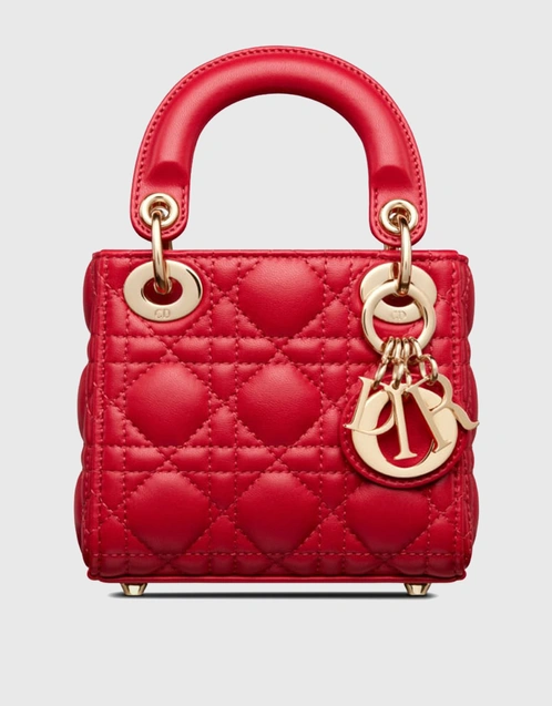 Dior Lady Dior Micro Lambskin Top Handle Bag (Top Handle)