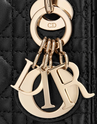 Lady Dior Micro Lambskin Top Handle Bag