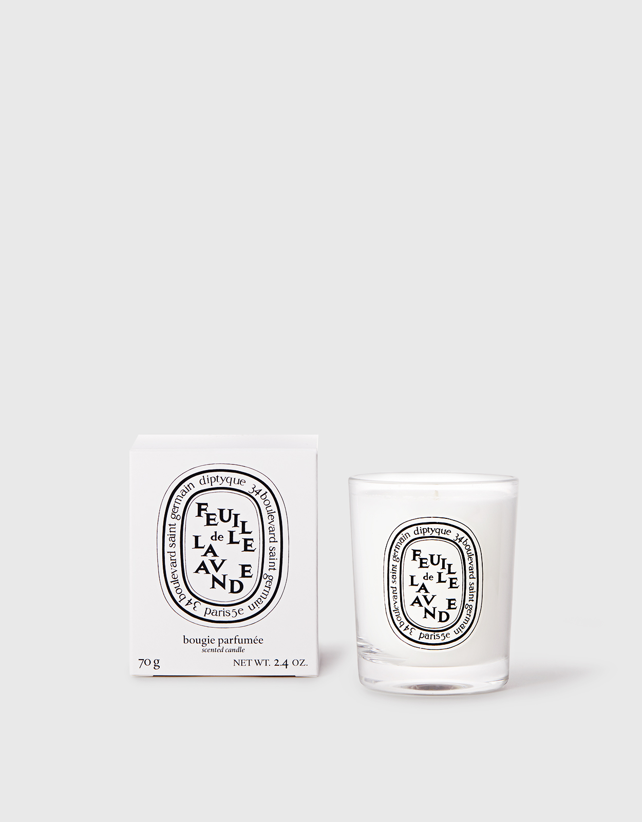 Diptyque Feuille De Lavande Mini Scented Candle 70g (キャンドル