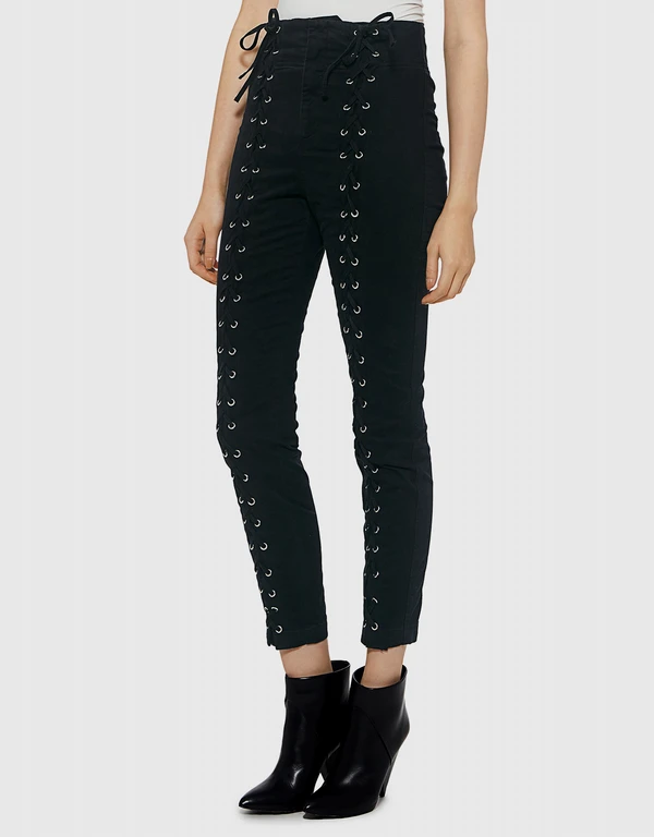 A.L.C. Kingsley High-rise Lace-up Cropped Pants