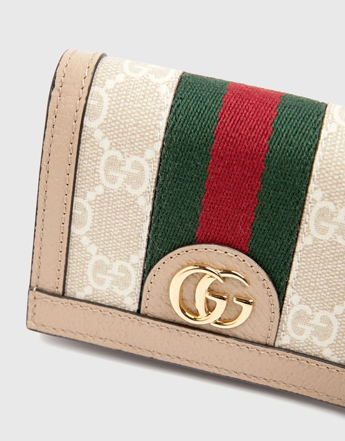 Gucci Marmont GG Canvas Leather Card Case Wallet