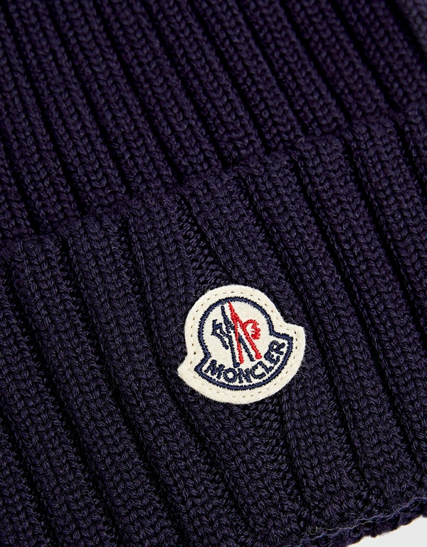 Moncler Moncler Wool Ribbed Knit Beanie