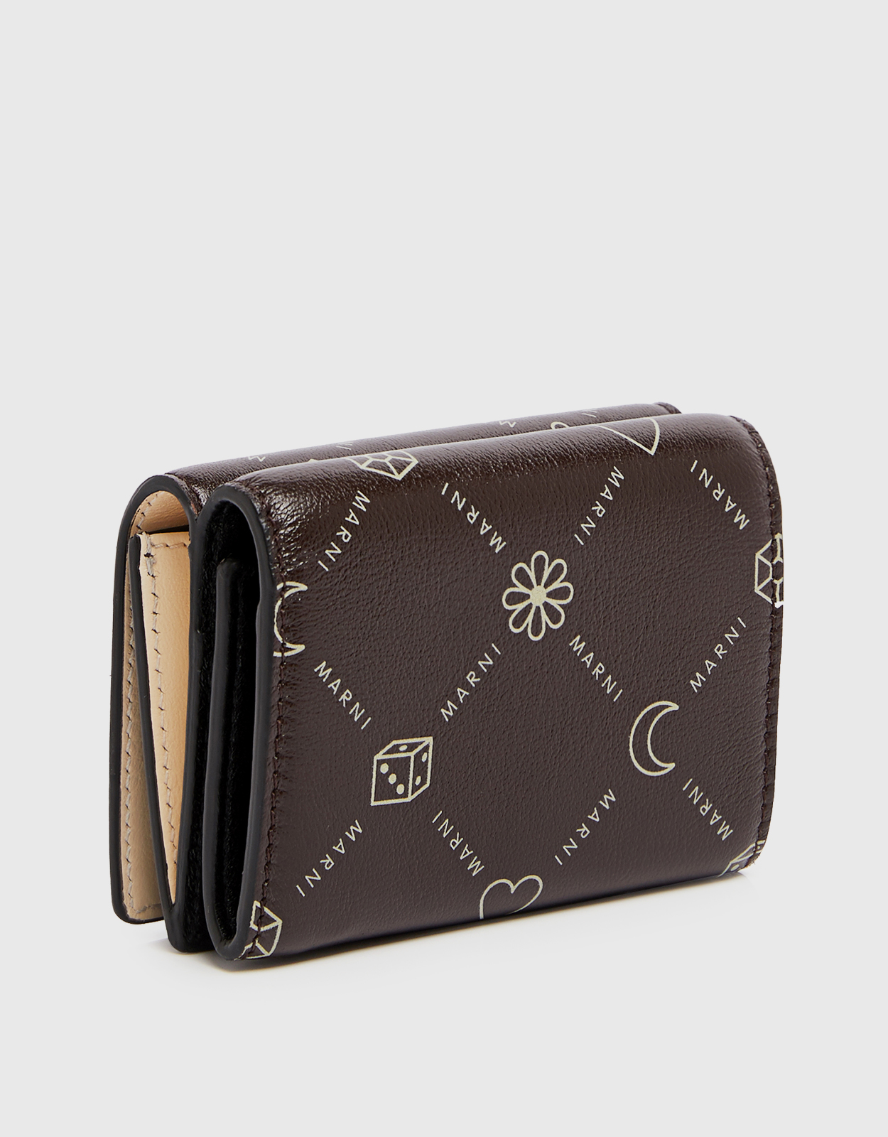 Marni Marni Logo Calfskin Tri-fold Wallet-Brown (Wallets and Small Leather  Goods,Wallets) IFCHIC.COM